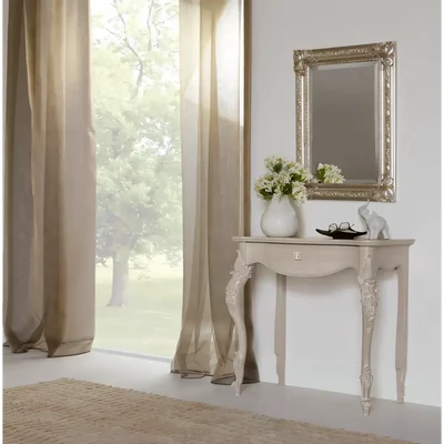 Console Table with 1 Drawer, with Carved Decoration – Morello 3658