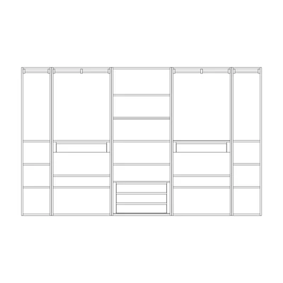 Moduláris gardróbszoba zárt oldalakkal – Morello 4463.C