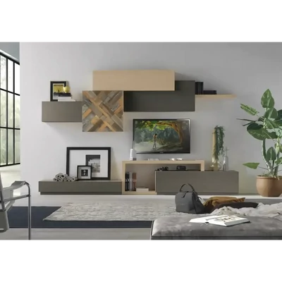 Moduláris nappali szekrénysor antik hatású ajtóval – Morello 3101