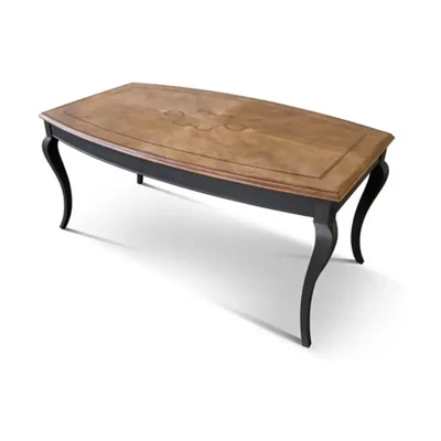 Ovális étkezőasztal, bővíthető, intarziás – Morello 2299