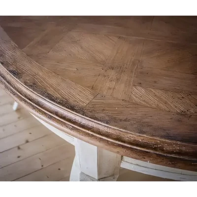 Oval Dining Table, Extendable, Parquet Patterned – Morello 2319