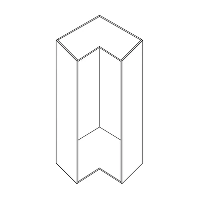 Sarok gardróbszoba-elem (90°), 2 ajtós, kőrisfából – Morello 4472