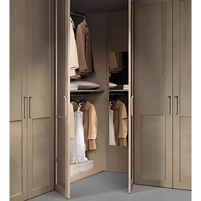 Corner Walk-In Closet with Closed Wardrobe – Morello 4462.B