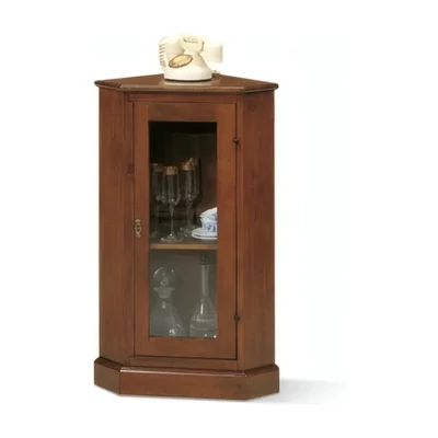 Sarok vitrines szekrény, 1 ajtós – Morello 3451