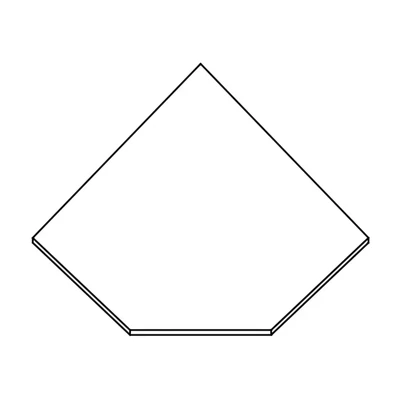 Sarokpolc elem (45°) gardróbszobához, kőrisfából – Morello 4478