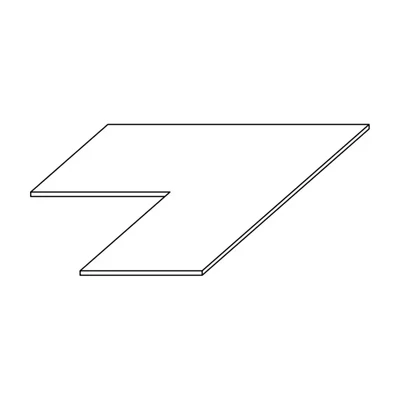 Sarokpolc elem (90°) gardróbszobához, 2 ajtós, kőrisfából – Morello 4480