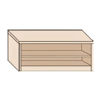 Szekrénysor-elem 2 polccal, 100x50,5 cm – Morello 3171