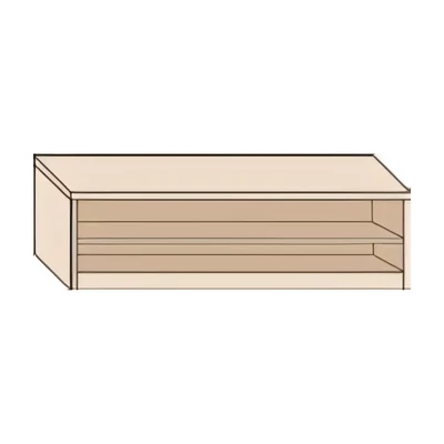 Szekrénysor-elem 2 polccal, 130x50,5 cm – Morello 3179