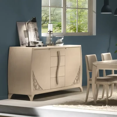 Sideboard, 2-Door, with 4 Drawers, with Openwork Decoration – Morello 2020