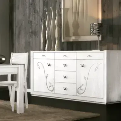 Tálalószekrény, 2 ajtós, 6 fiókkal, díszített – Morello 2073