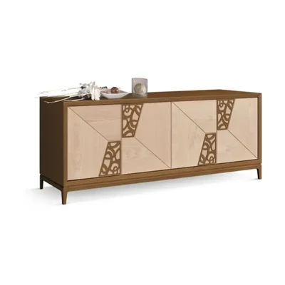 Tálalószekrény, 4 ajtós, áttört díszítéssel – Morello 2833