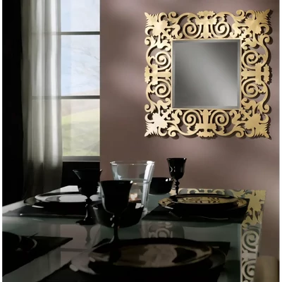 Tükör, négyzet alakú, áttört díszítéssel – Morello 3762