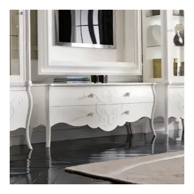 TV-szekrény 4 fiókkal, faragott díszítéssel – Morello 3260