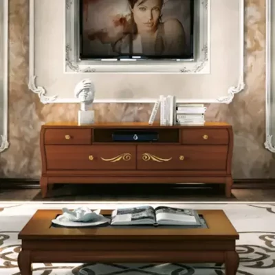 TV-szekrény 4 fiókkal, díszítéssel – Morello 3272