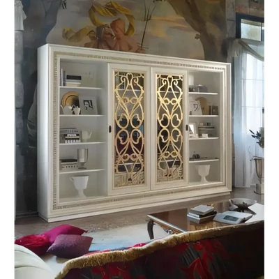 TV Cabinet, 2-Door, with 2 Drawers, with Openwork Decoration – Morello 3157