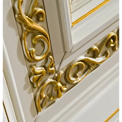 TV Cabinet, 2-Door, with 2 Drawers, with Openwork Decoration – Morello 3157