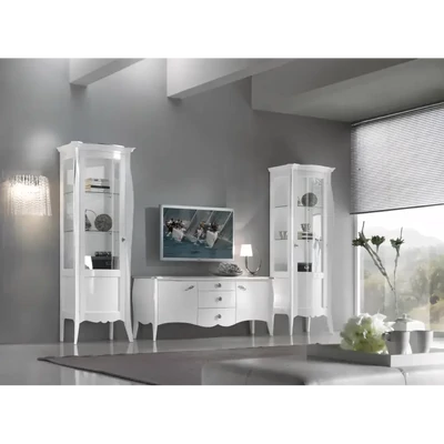 TV-szekrény szett (2x vitrines szekrény + TV-szekrény) – Morello 3155.A