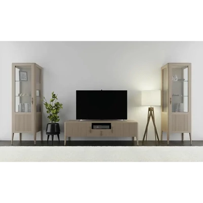 TV-szekrény szett (2x vitrines szekrény + TV-szekrény) – Morello 3164.A