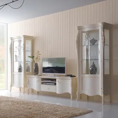 TV-szekrény szett (TV-szekrény + 2x vitrines szekrény) – Morello 3257