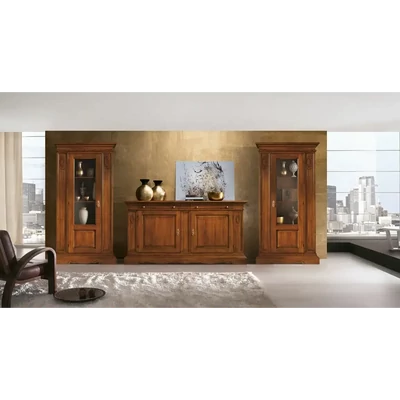 TV-szekrény szett (TV-szekrény + 2x vitrines szekrény) – Morello 3280