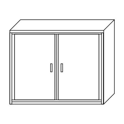 TV-tartó elem, széles, 2 ajtós – Morello 2913