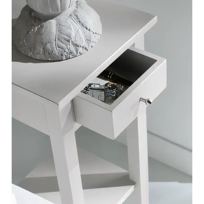 Virágtartó kisasztal 1 fiókkal, négyzet alakú, 70 cm magas – Morello 3442