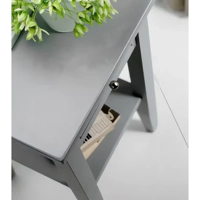 Virágtartó kisasztal 1 fiókkal, négyzet alakú, 70 cm magas – Morello 3442