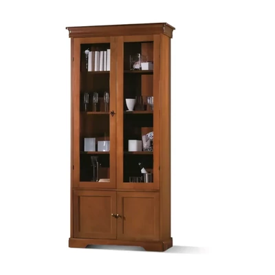 Vitrines könyvszekrény, 2+2 ajtós, Lajos Fülöp stílusú – Morello Luigi Filippo 2924