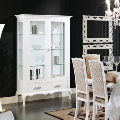 Vitrines szekrény, 2 ajtós, 2 fiókkal – Morello 2099