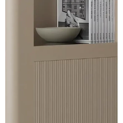 Display Cabinet, 2-Door, with Ribbed Decoration – Morello 2708