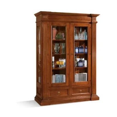 Vitrines szekrény, 2 ajtós, 2 fiókkal – Morello 2932