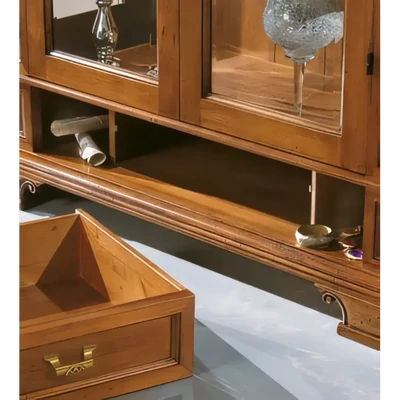 Display Cabinet, 2-Door, with 1 Drawer, with Secret Compartment – Morello 2955