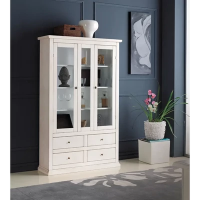 Vitrines szekrény, 2 ajtós, 4 fiókkal – Morello 2958