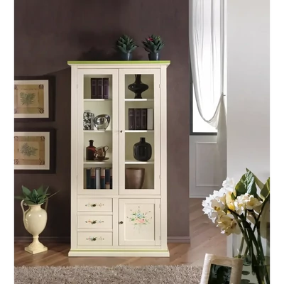 Vitrines szekrény, 3 ajtós, 3 fiókkal – Morello 2962