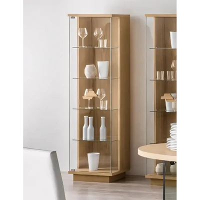 Vitrines szekrény, 1 ajtós (balra nyíló), zárt, pormentes talppal – Morello 3003