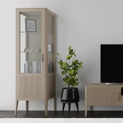 Vitrines szekrény, 1 ajtós (balra vagy jobbra nyíló) – Morello 3163