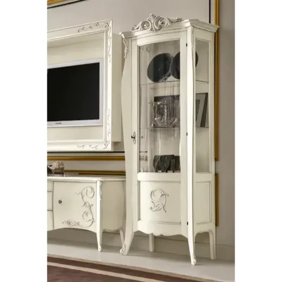 Vitrines szekrény, 1 ajtós (balra vagy jobbra nyíló), domború (relief) díszítéssel – Morello 3262