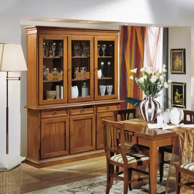 Vitrines tálalószekrény, 8 ajtós, 4 fiókkal – Morello 2150