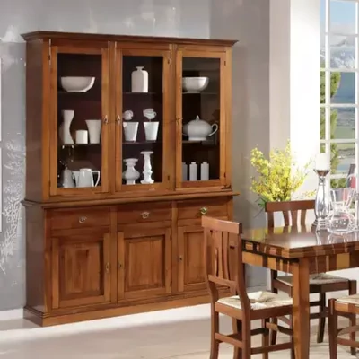 Vitrines tálalószekrény, 4+4 ajtós, 4 fiókkal – Morello 2173