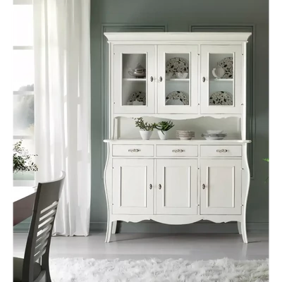 Vitrines tálalószekrény, 3+3 ajtós, 3 fiókkal – Morello 2715