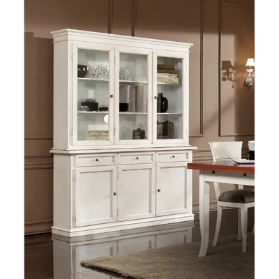 Vitrines tálalószekrény, 3+3 ajtós, 3 fiókkal – Morello 2729