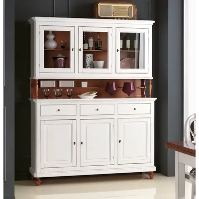 Vitrines tálalószekrény, 3+3 ajtós, 3 fiókkal – Morello 2738