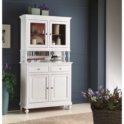 Vitrines tálalószekrény, 2+2 ajtós, 2 fiókkal – Morello 2740