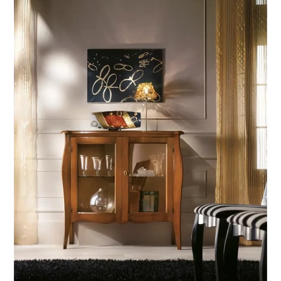 Vitrines tálalószekrény, 2 ajtós – Morello 3033