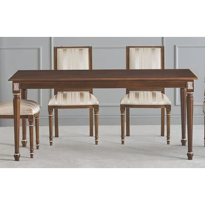 Opera angular dining table with tanganika wooden top