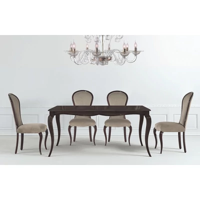 Viola angular dining table with tanganika wooden top