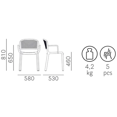 Dome stackable easy chair