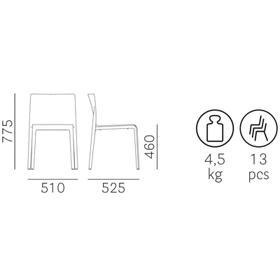 Volt stackable chair