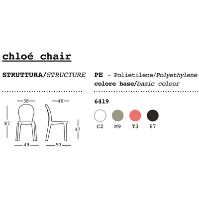 Chloé stackable chair