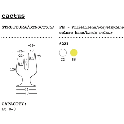 Cactus design flowerpot